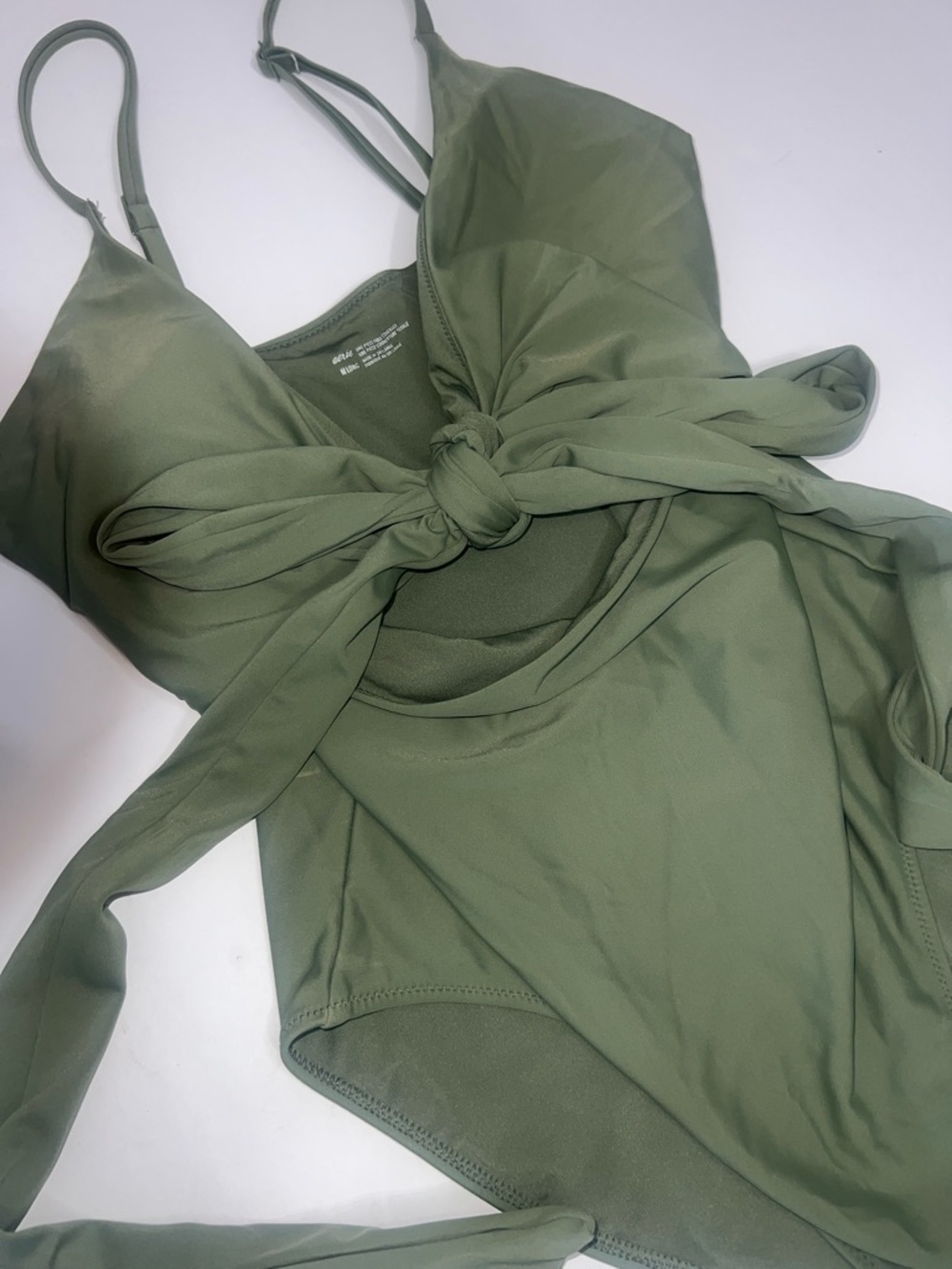 Aerie Olive Green One-Piece Swimsuit Womens Size M - Picture 4 of 11